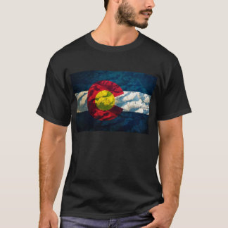 Colorado flag Rock Mountains T-Shirt