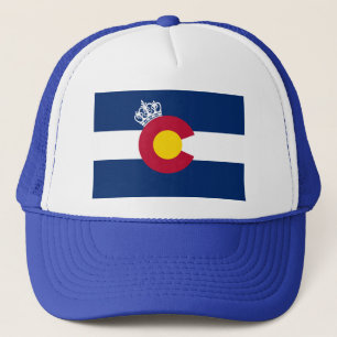 Colorado flag royal crown trucker hat