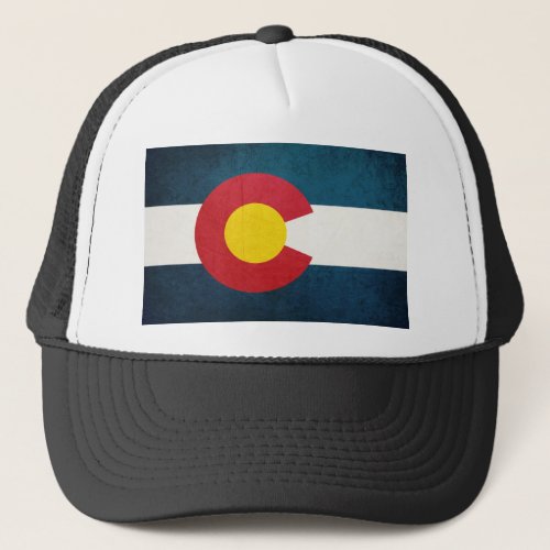 Colorado Flag Rustic Trucker Hat
