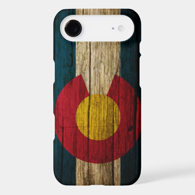 Colorado Flag rustic wood Case-Mate iPhone Case (Back)