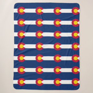 Colorado flag sherpa blanket
