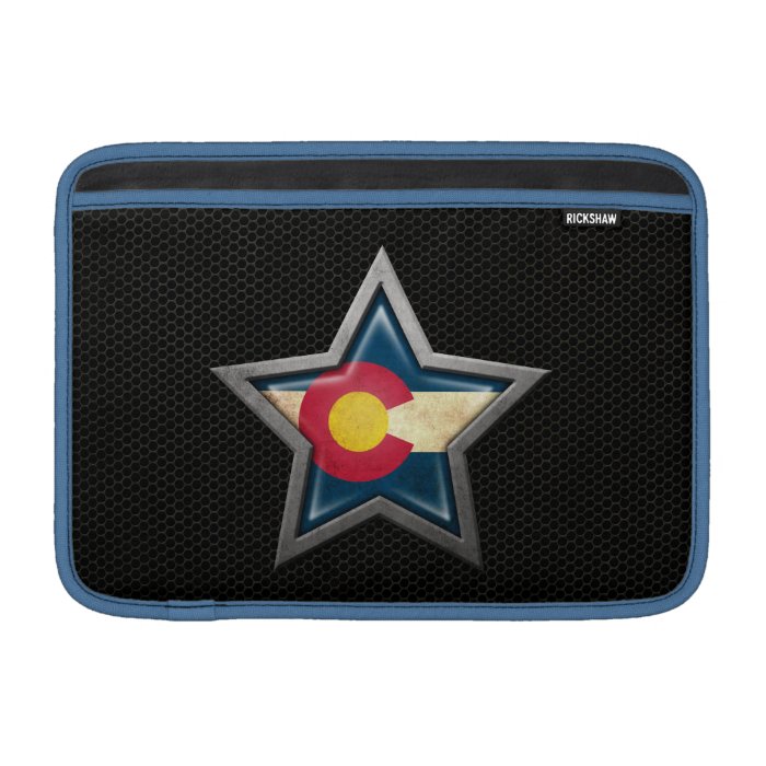 Colorado Flag Star with Steel Mesh Effect MacBook Air Sleeve