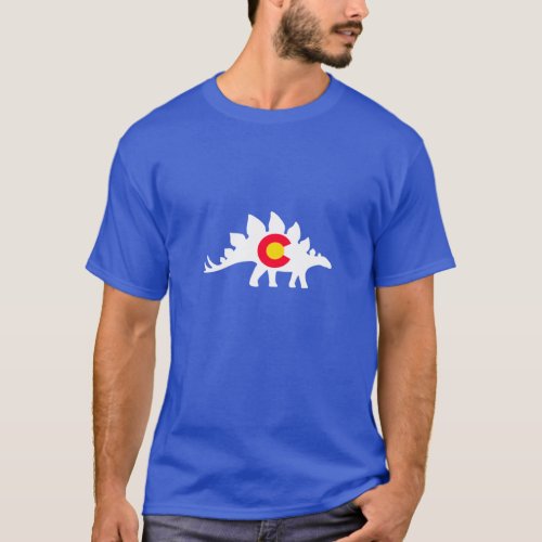 Colorado Flag State Dinosaur  Stegosaurus  T_Shirt