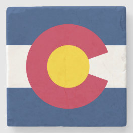 Colorado Flag Stone Coaster