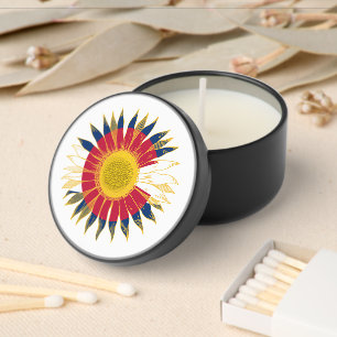 Colorado Flag Sunflower Mini Candle Favors