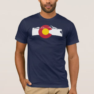 Colorado Flag T-Shirt - Rock Climb - Rockies