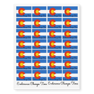 Colorado Flag Tat - Endurance Changes Time Temporary Tattoos