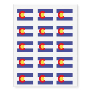 Colorado Flag Temporary Tattoos