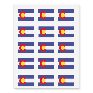 Colorado Flag Temporary Tattoos