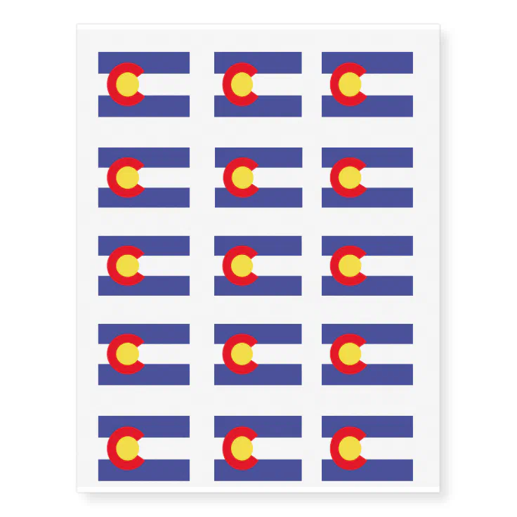 Colorado Flag Temporary Tattoos Zazzle