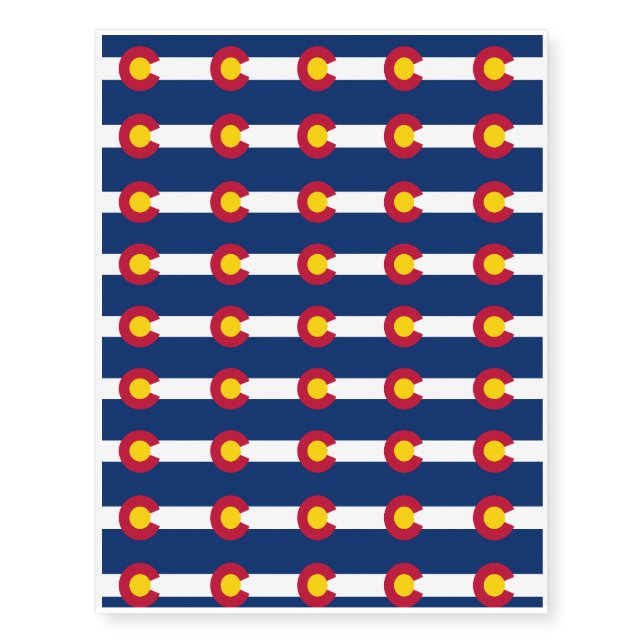COLORADO FLAG TEMPORARY TATTOOS (Front)