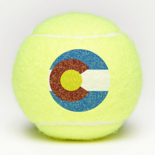 Colorado flag tennis balls