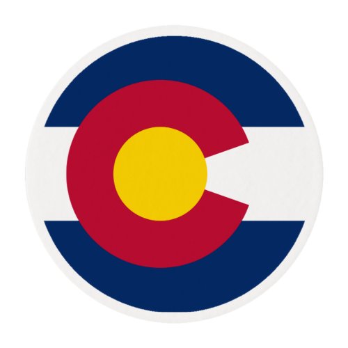 Colorado Flag The Centennial State Coloradans Edible Frosting Rounds