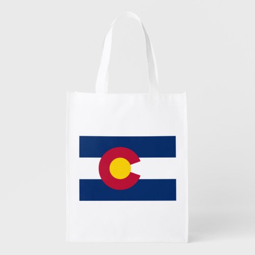 Colorado Flag The Centennial State Coloradans Grocery Bag