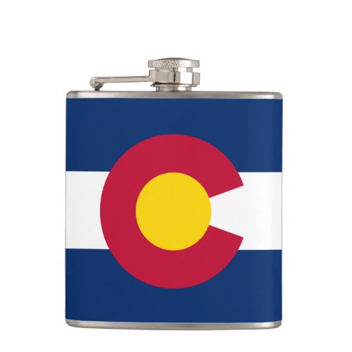 Colorado Flag  travel Colorado USA Statessports Flask
