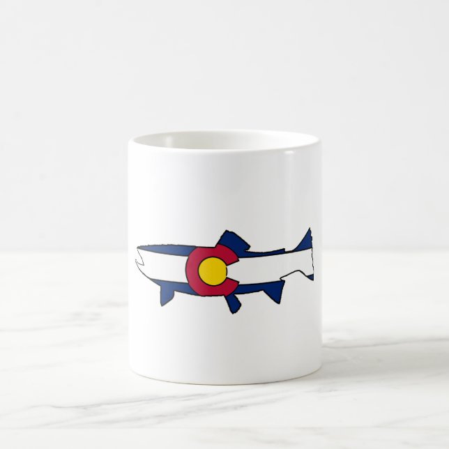 Colorado flag trout fish coffee mug (Center)