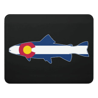 Colorado Flag Trout Fish Door Sign