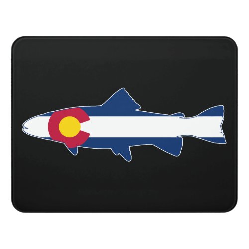 Colorado Flag Trout Fish Door Sign