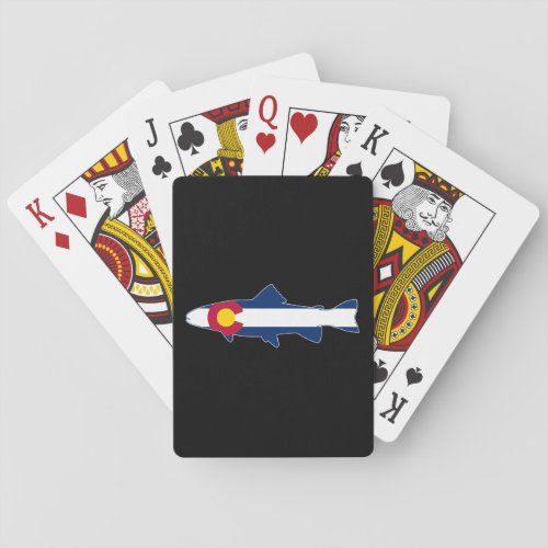 Colorado Flag Trout Fish Playing Cards