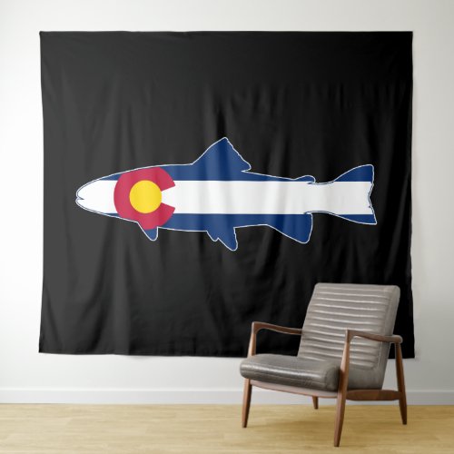 Colorado Flag Trout Fish Tapestry