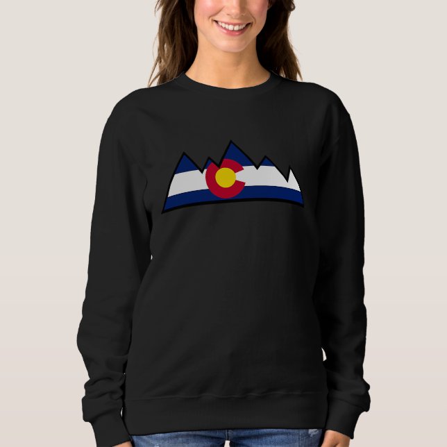 Colorado Flag USA Mountains Sweatshirt (Front)