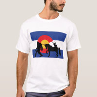 Colorado Flag with Bigfoot, Unicorn and Jackalope