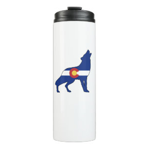Colorado Flag Wolf Thermal Tumbler