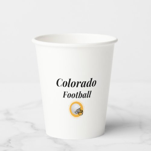 Colorado football  paper cups