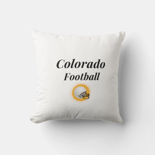 Colorado football  throw pillow