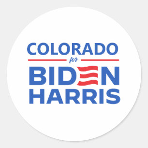 Colorado for Biden Harris Classic Round Sticker