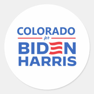 Colorado for Biden Harris Classic Round Sticker