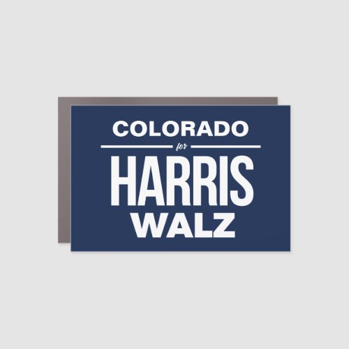 Colorado for Harris Walz Car Magnet