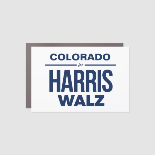 Colorado for Harris Walz Car Magnet