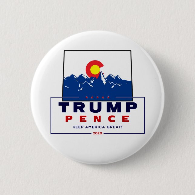 Colorado for Trump Pence 2020 Button (Front)
