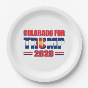 Colorado for Trump Trump 2020 Paper Plates