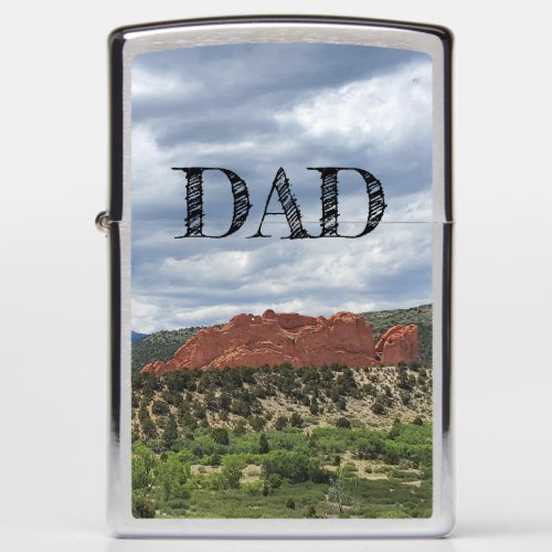Colorado Garden of the Gods Red Rock Dad Zippo Lighter