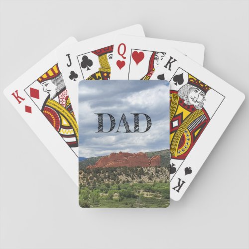 Colorado Garden of the Gods Red Rocks Dad Playing Cards