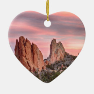 Colorado Garden of the Gods Sunset View Ceramic Ornament