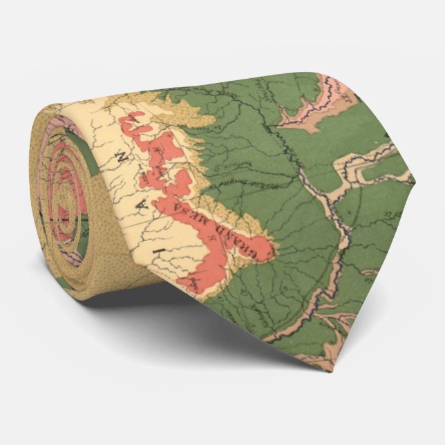 Colorado Geological Map Neck Tie (Rolled)