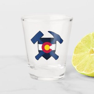Colorado Geologist's Rock Hammer Logo Shot Glass