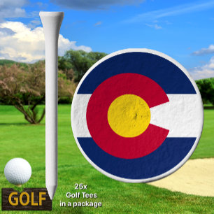 Colorado Golf Tee, patriotic Colorado Flag Tees