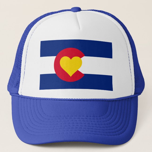 Colorado Heart Flag Trucker Hat (Front)