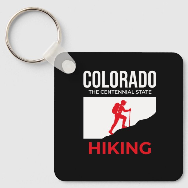 Colorado Hiking – The Centennial State USA Keychain (Front)