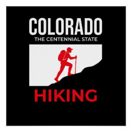 Colorado Hiking – The Centennial State USA Poster