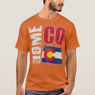 Colorado Home CO 1876 State Flag T-Shirt