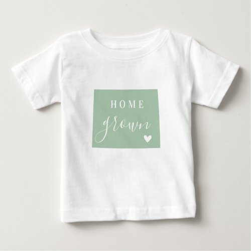 Colorado Home Grown  Editable Colors State Map Baby T_Shirt