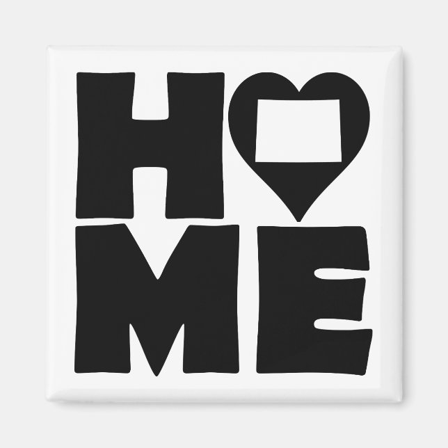 Colorado Home Heart State Fridge Magnet (Front)