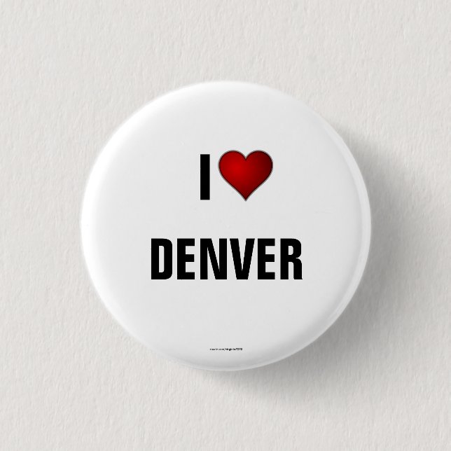 COLORADO: I Love Denver pinback button (Front)