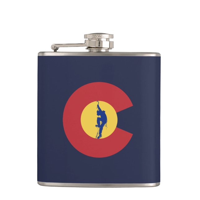 Colorado Ice Climbing Flask (Front)