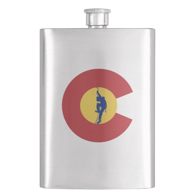 Colorado Ice Climbing Flask (Front)